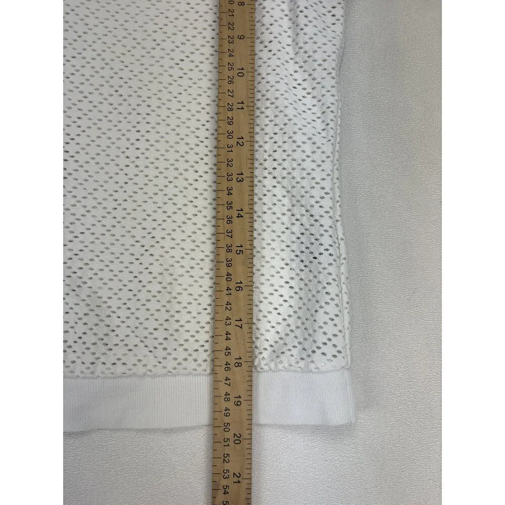 Tory Burch Perforated Knit Polo‎ Top Sz S